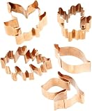 Old River Road Leaf Shapes Cookie Cutter Set, Copper, Set of 5