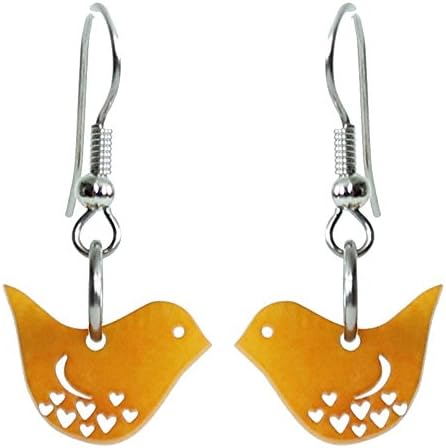 Birdies Tagua Earrings Yellow