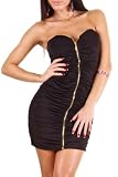 Sexy Damen Sommer Kleid Cocktail Minikleid Partykleid Bandeaukleid Rei�verschluss 6 verschiedene Farben