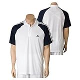 Mens Adidas Response Court Polo - White/Dark Navy/White
