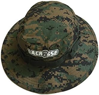 Bucket Hat Digital Camo LACROSSE Boonie Safari Style (7 3/4, Woodland Green)