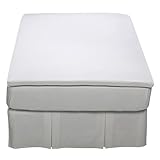Deluxe 2" White Memory Foam Mattress Topper - King