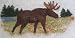 Bath Towel Set with Embroidered Moose in the Meadow
