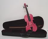  : Crystalcello MV450PK 1/4 Size Violin with Carrying Case + Bow + Accessories - Metallic Pink Color