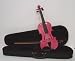 Musical Instruments : Crystalcello MV450PK 1/4 Size Violin with Carrying Case + Bow + Accessories - Metallic Pink Color