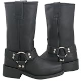 Xelement Women's Classic Harness Biker Motorcycle Boots - 9.5