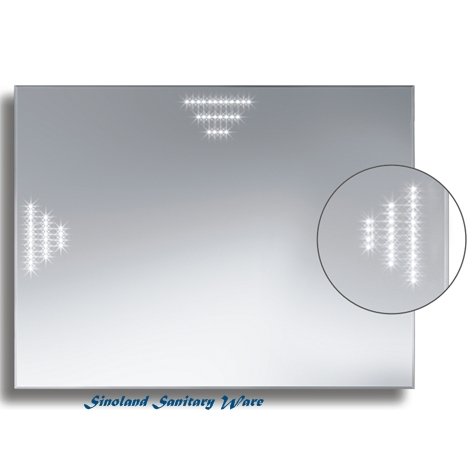 Badspiegel BELEUCHTET Wandspiegel BELEUCHTUNG Spiegel LICHT Badwandspiegel aus Kristall YJ-695E