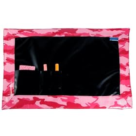 Princess Linens Doodlebugz Chalk Talk Chalkboard Placemat Pink Camo by Princess Linens
