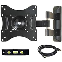 VideoSecu Black Single Stud Mount 66lbs Weight Capacity Extend Up To 20 Inch For Vizio VL370M VL420M VL320M VA320M VO420E VA320E VO320E E370VL E320VA E320VL 3K9
