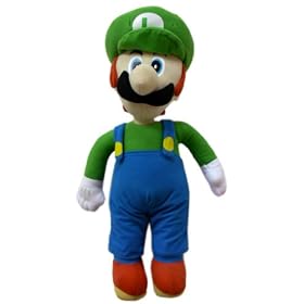 Super Nintendo Character Plush Toy - Large Luigi 21in Stuffed Animal