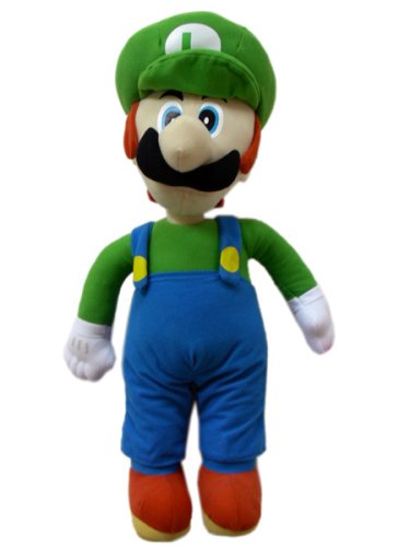 41UkW2dXLtL Super Nintendo Character Plush Toy   Large Luigi 21in Stuffed Animal