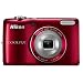 Nikon COOLPIX L26 16.1 MP Digital Camera with 5x Zoom NIKKOR Glass Lens and 3-inch LCD (Red)