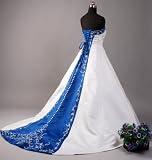 Hochzeits-shop-hamburg WD0902 Brautkleid mit Perlen u.Pailletten bestickt, Schnürung u. Schleppe