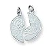 Sterling Silver 2-piece Best Friend Disc Charm with 20 inch Sterling Silver Chain
