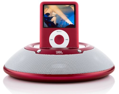 JBL On Stage Micro Portable iPod Speaker and Docking Station (Red)