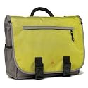 BumBakPak Flow Hybrid Messenger/Backpack Laptop Bag Titanium/Lime Medium