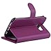 Galaxy S7 Edge Case by Abacus24-7, Purple Flip Leather Wallet Case and Stand Compatible with Samsung Galaxy S7 Edge Phone