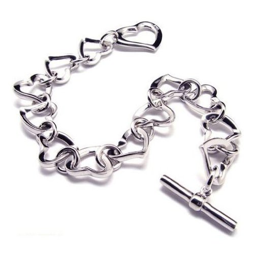 Hearts Chain Bracelet for Girls Jewelry Silver Sterling