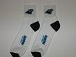 CAROLINA PANTHERS Teen & Adult Acrylic and Stretch Nylon Logo CREW SOCKS (SIZE 8-13)