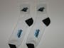 CAROLINA PANTHERS Teen & Adult Acrylic and Stretch Nylon Logo CREW SOCKS (SIZE 8-13)
