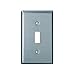 Leviton 1-Gang Toggle Device Switch Wallplate, Standard Size, Device Mount, Stainless Steel, 84001