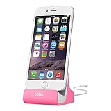 【国内正規代理店品】belkin ベルキン MFi認証品 iPhone SE/6/6s/6Plus/6s plus/5s/5c/5対応ドックスタンド (ケーブル一体型/ピンク) F8J045BTPNK-A