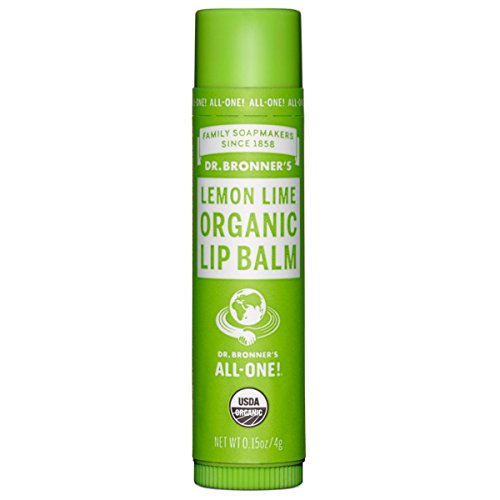 Dr. Bronner's Magic Soaps Organic Lip Balm, Lemon Lime, 0.15 Ounce