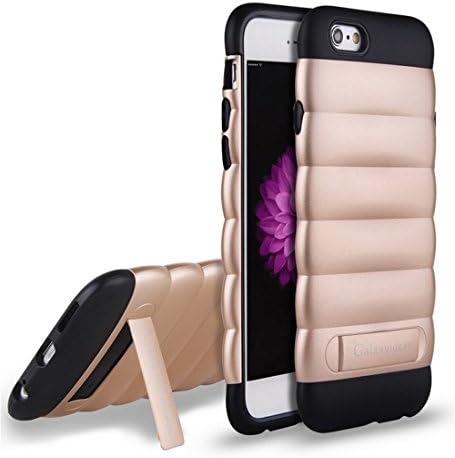 iPhone 6 Case, iPhone 6s Case Kickstand, Simple Soft TPU Anti-scratch Shockproof Protective Back Cover with Stand Armor Case for iPhone 6s, Yingxin (Champagne)