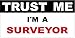 3 - Surveyor Trust Me Tool Box Hard Hat Helmet Sticker H497