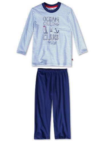 Sanetta Jungen Pyjama, gestreift 231069, Gr. 98, Blau (5966) Preisvergleich