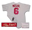 Stan Musial St Louis Cardinals MLB Hand Signed Authentic Style Gray Away Baseball Jersey