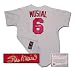 Stan Musial St Louis Cardinals MLB Hand Signed Authentic Style Gray Away Baseball Jersey