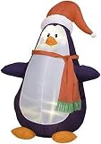 4 FT - Gemmy Christmas Airblown Inflatable - Merry & Bright Penguin - OPP