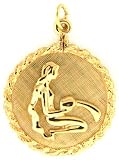 Aquarius, 14K Gold Charm