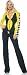 Race Crew Includezipper Front Jumpsuit With Badges (Yellow/Black;Small)