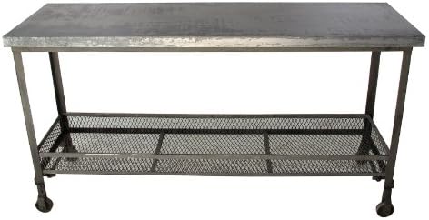 Urban Mercantile Galvanized Steel Industrial Console Table