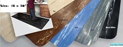 1/2" Marble Step Anti Fatigue Kitchen Workshop Mat: Black/White
