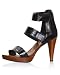 Maya Three Strap Sandal with Ankle Purse - black (10)