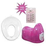 Luvable Friends Simple Potty and Potty Seat, Pink, with Free Gift