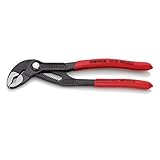 KNIPEX 87 01 180 Cobra Hightech Water Pump Pliers grey atramentized with non-slip plastic coating 18