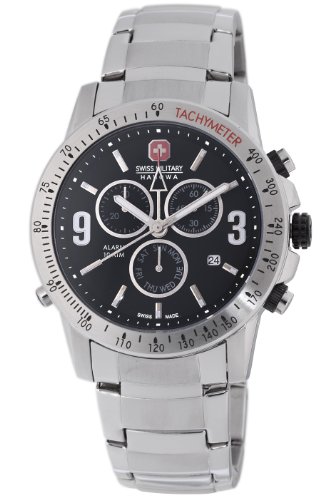 Swiss Military Hanowa Men's 06-5143-04-007 Revenge Alarm Chronograph Black Dial Watch