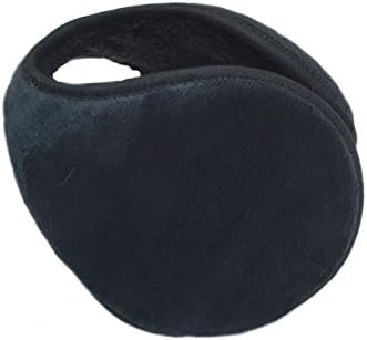 Back Wear Earmuff  for Men Plush Ear Warmers (black)
