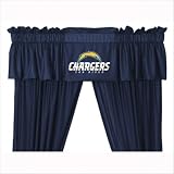 Bundle-81 San Diego Chargers Drapes and Valance (2 Pieces)
