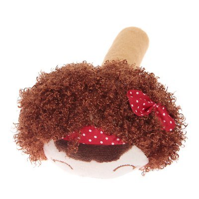 Brown Lovely Plush Hammer Round Mocmoc Shape Figure Toy with Funny Children Laughter