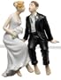 Weddingstar Whimsical Sitting Bride and Groom - Caucasian