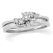 14K White Gold Diamond Wedding Set - 0.25 Ct.