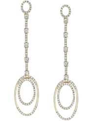 14k Yellow Gold 1.19 Ctw Oval Diamond Earrings