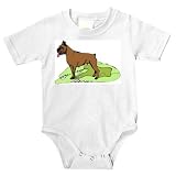 Onesie with bulldog, panting, brown, pet, dog