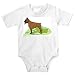 Onesie with bulldog, panting, brown, pet, dog