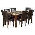 Alexandra 7-pc. Dining Set - Marble-Top